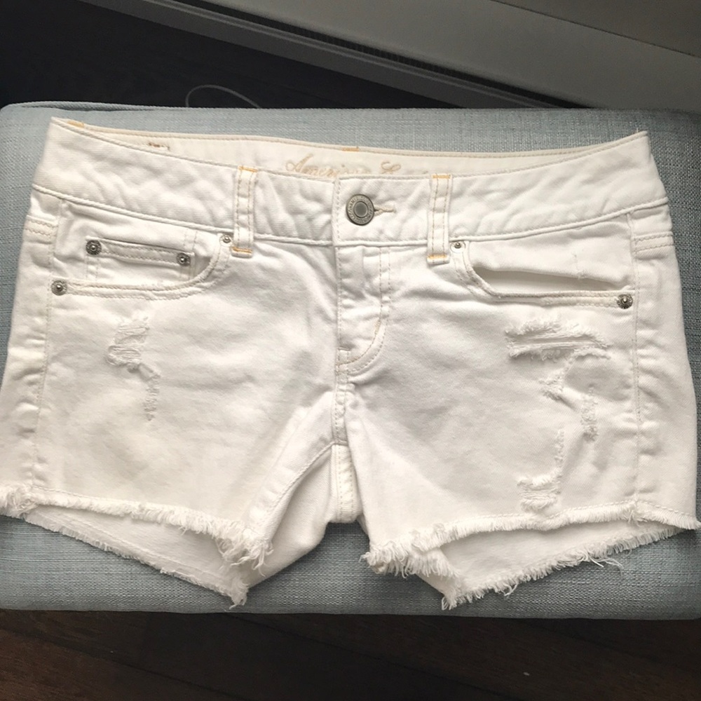 AE White Jean Short